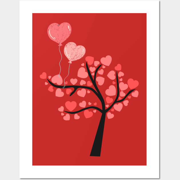 Tree of Hearts! Wall Art by PatBelDesign